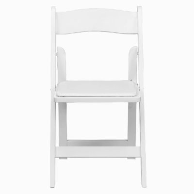 Image two of White Resin Folding Chair
